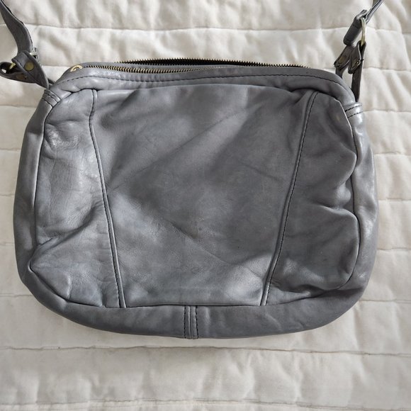 Guardian Gray Leather Crossbody Handbag - Picture 2 of 10